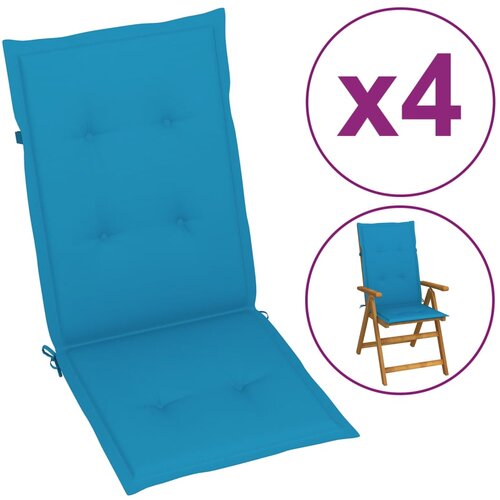 vidaXL Blazine za vrtne stole 4 kosi modre 120x50x3 cm Cene