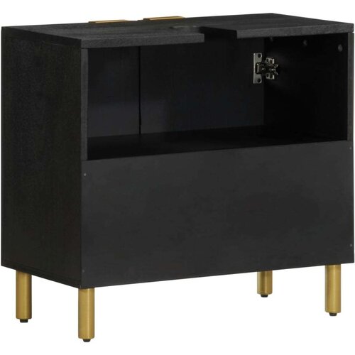 vidaXL Kupaonski ormarić umivaonik crni 62x33x58 cm konstruirano drvo Cijene