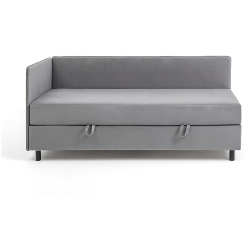 Bonami Selection siva oblazinjena postelja s prostorom za shranjevanje z vzmetnico 120x200 cm avela &amp;ndash; Slike