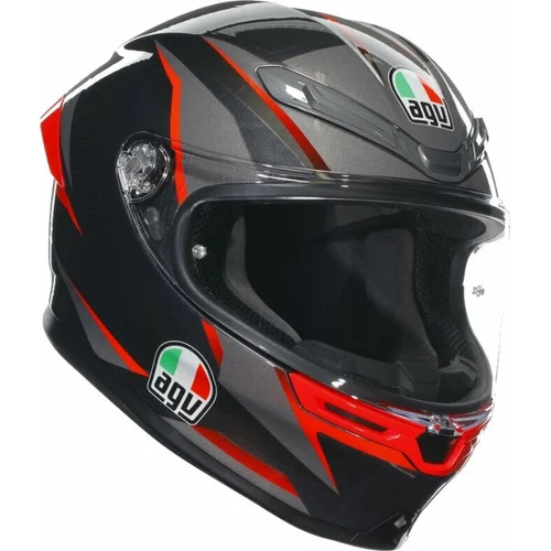 Agv K6 S Black/Grey/Red XL Kaciga