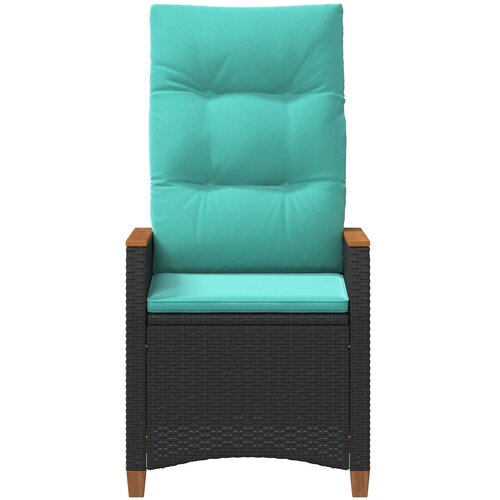  Ležaljka u vrtu Crna i Tirkizna 64 x 57,5 x 112 cm poliratan Slike