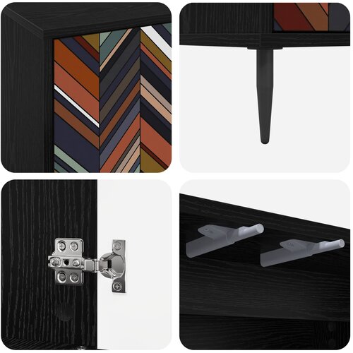  ormar OMMEN 69 x 33 x 50,5 cm Crni hrast Konstruirano drvo Slike