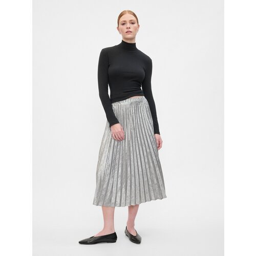 GAP Metallic pleated midi skirt - Women's Cene