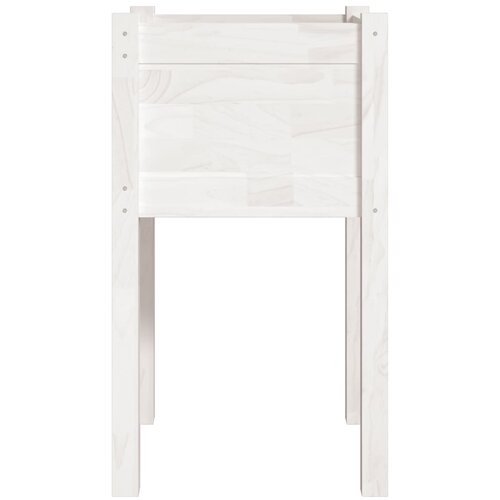  Vrtna sadilica bijela 40 x 40 x 70 cm od masivne borovine Slike