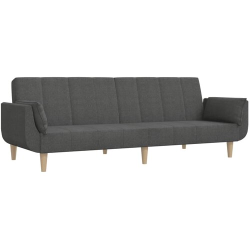 Maison Chic kavč - Sofa - Kanape dvosed z ležiščem in dvema blazinama temno sivo blago, (21727826) Cene