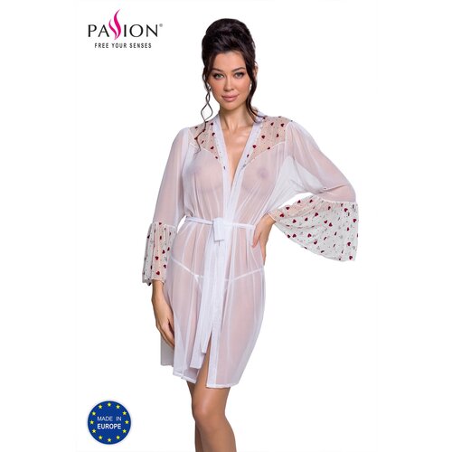 Passion Lovelia Peignoir White L/XL Slike