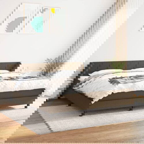 The Living Store Box spring postelja z vzmetnico temno rjava 180x200 cm blago - Box Spring Postelja, (21518041) Slike