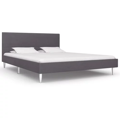 vidaXL Okvir za krevet od tkanine sivi 140 x 200 cm