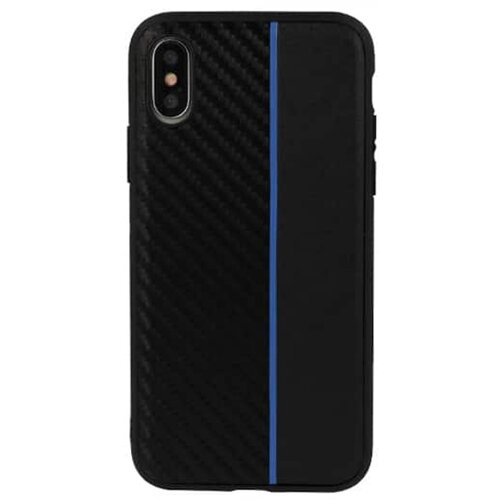  MOTO CARBON MASKICA ZA SAMSUNG GALAXY A6 2018 CRNA S PLAVOM TRAKOM Cene