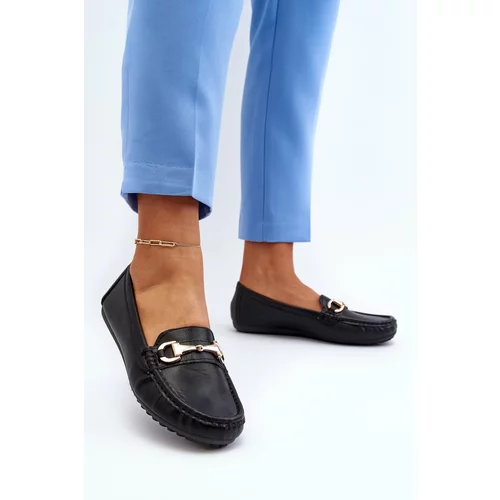 Kesi Women's classic loafers made of eco leather black Demese