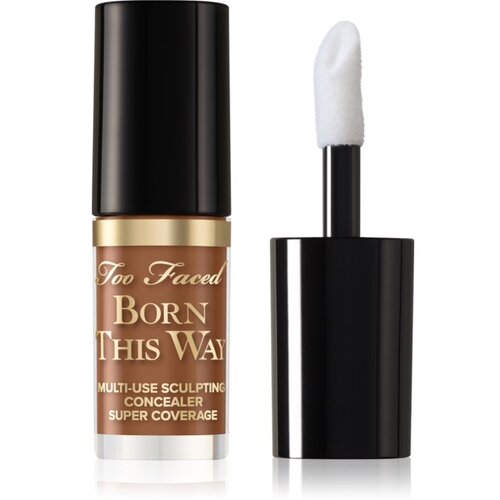 Too Faced Born This Way Super Coverage Multi-Use Concealer Travel Size dolgoobstojni korektor za polno prekrivanje odtenek Chestnut 2 ml Slike
