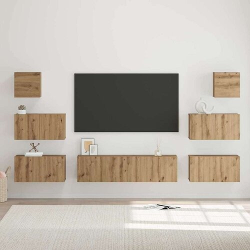  Komplet TV omaric 8 pcs artisan hrast 60 x 30 x 30 cm, (5000132386) Cene