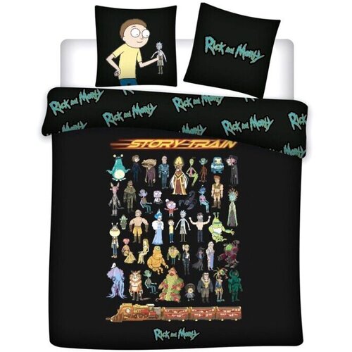 Rick and Morty AYMAX SPRL Bombažna prevleka za odejo Rick and Morty 135 cm Postelja, (20855070) Slike