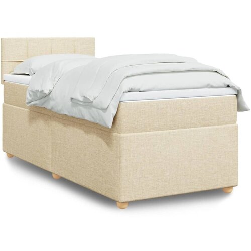 vidaXL Okvir kreveta s oprugama i madrac krem 80x200 cm od tkanine Cijene