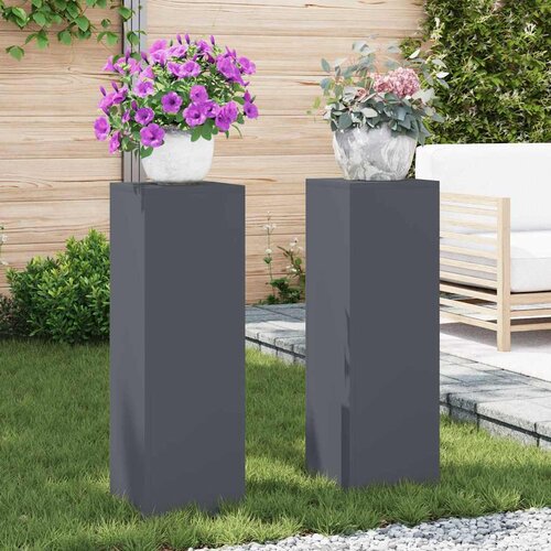  Stalak za biljke 2 pcs Antracit 24 x 24 x 75 cm Čelik Cene