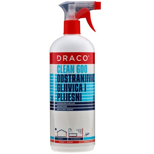 DRACO Sredstvo za či&amp;scaron;ćenje Clean 600, za odstranjivanje plijesni i gljivica, 1 l Slike