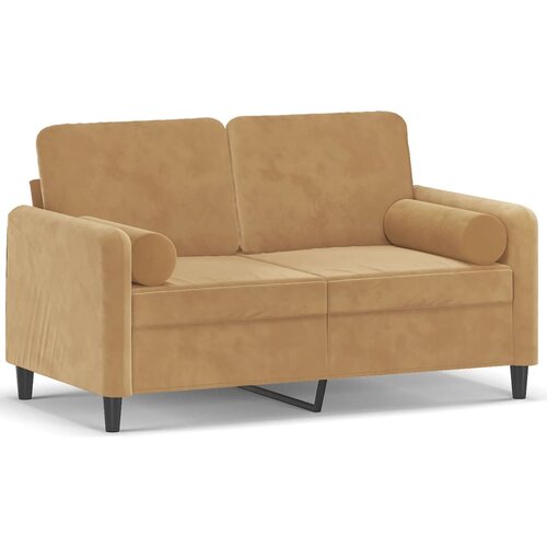 Maison Chic kavč - Sofa - Kanape dvosed z okrasnimi blazinami rjav 120 cm žamet, (21727801) Cene