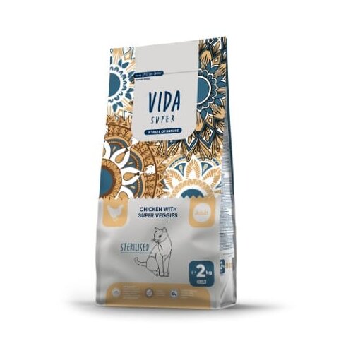 Craftia vida super sterilised chicken with super veggies adult cat - 2 kg Slike