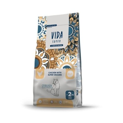 Craftia VIDA SUPER Suha hrana za odrasle sterilisane mačke sa piletinom i super veggies, 2 kg Cene