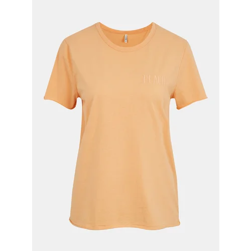 Only Orange T-shirt with inscription Fruity - Women