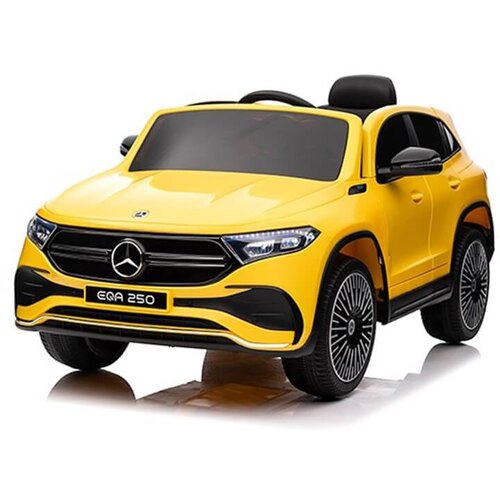Dečiji auto mercedes benz 4x4 EQA250 licencirani sa kožnim sedištem i mekim gumama - žuti, model 290 Slike