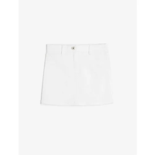 Koton Mini Skirt Pocket Buttoned Cotton