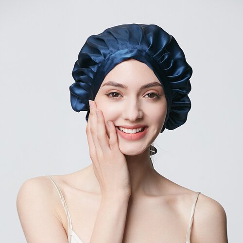 INF Svilena spalna kapa iz 100 % murve svile Blue, (21779131) Cene