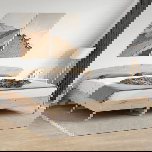 Furnova Posteljni okvir brez vzmetnice 200x200 cm trdna borovina, (22055778) Cene