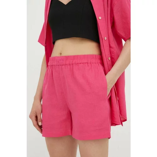 Resume Lanene kratke hlače Résumé boja: ružičasta, glatki materijal, visoki struk