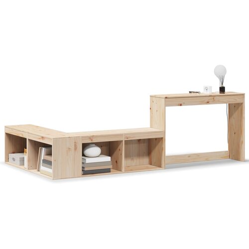Maison Chic Nočna omarica - Nočna miza z mizo 45x39x57 cm trdna borovina, (21688651) Cene
