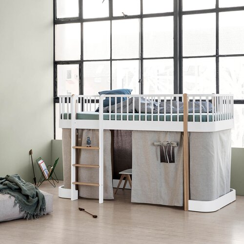 Oliver Furniture&amp;reg; zavjesa za krevet na kat bunk / krevet na kat low loft grey Slike
