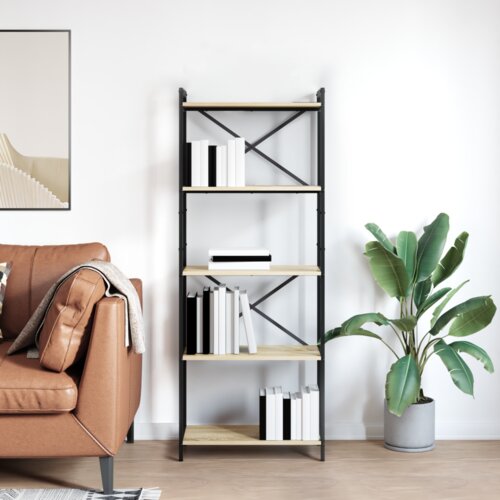 VidaXL Police za knjige sonoma hrast 60 x 30 x 153 cm Slike