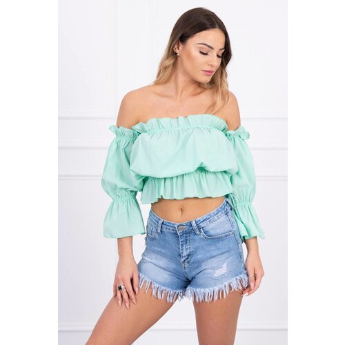 Kesi Mint blouse without shoulders Slike