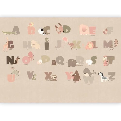  Foto tapeta - A Beige Alphabet 500x350 Vodootporna Slike