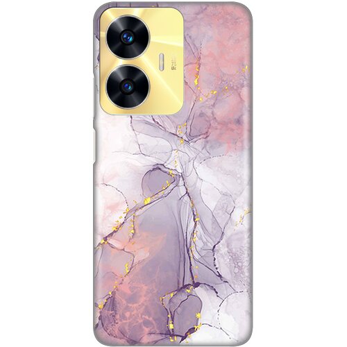 Torbica silikonska print za realme C55 pink marble Slike