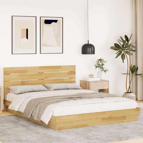  Okvir kreveta uzglavljem bez madraca 160x200 cm puno drvo hrast Cijene