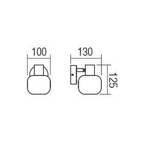  Redo 04-483 - Zidno spot svetlo AMBER 1xE14/28W/230V Slike