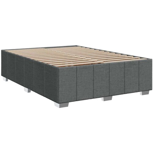 VidaXL Okvir kreveta s oprugama i madrac svjetlosivi 160x200cm tkanina Slike
