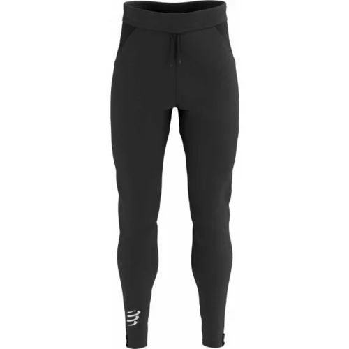 Compressport HYBRID SEAMLESS HURRICANE PANTS Pánské větruodolné běžecké kalhoty, crna, veličina