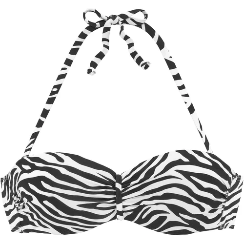 VENICE BEACH Bikini gornji dio crna / bijela