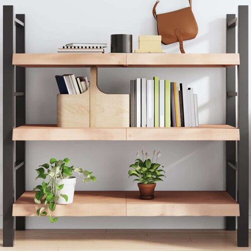  Polica 120x50x(2-6) cm neobrađena masivna hrastovina Slike