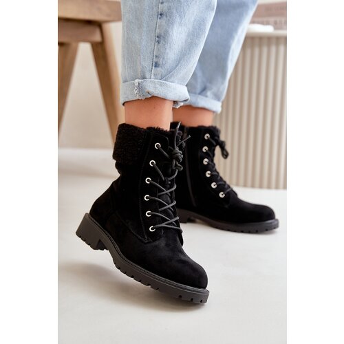 Boto Women's Lined Workery Boots with Zip Black Mivael Cene