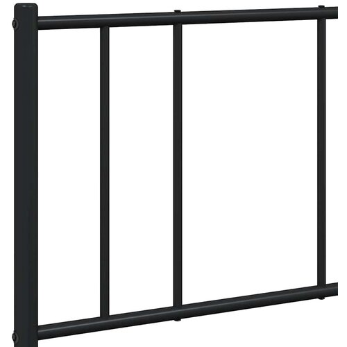  Metalni okvir za krevet s uzglavljem crni 160x200 cm Slike