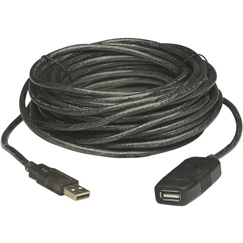 Manhattan USB kabel USB 2.0 USB-A vtič\, USB-A vtičnica 20.00 m črna 150958, (20410198) Cene