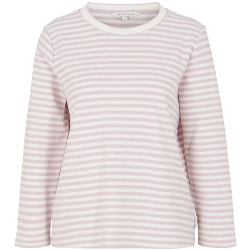 Tom Tailor Sweater majica pastelno ljubičasta / bijela