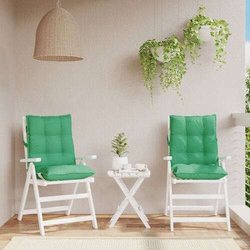  The Living Store Blazina za stol 2 kosa zelena oxford tkanina - Blazina Za Stol Z Nizkim Naslonjalom, (21450862) Slike