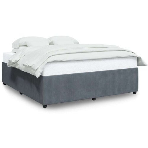 vidaXL Posteljni okvir temno siv 180x200 cm žamet Cene