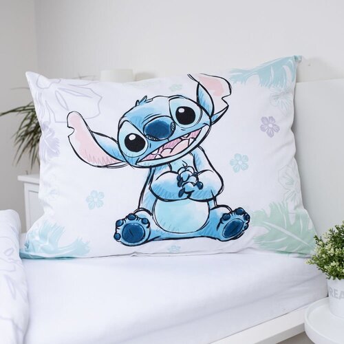Jerry Fabrics Bijela pamučna dječja posteljina za krevet za jednu osobu 140x200 cm Lilo and Stitch &amp;quot;Ohana White&amp;quot; &amp;ndash; Slike