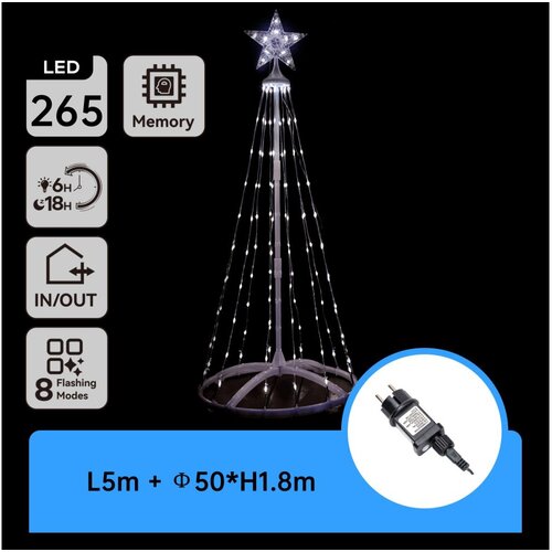 Aigostar LED spolja&scaron;nja božićna dekoracija LED/3,6W/230V 180 cm IP44 hladno bela Cene