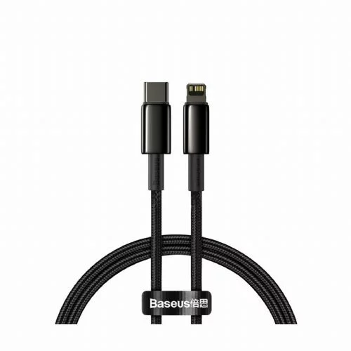 Baseus Kabel Apple USB C/Lightning 1m PD 20W Tungsten črn pleten
